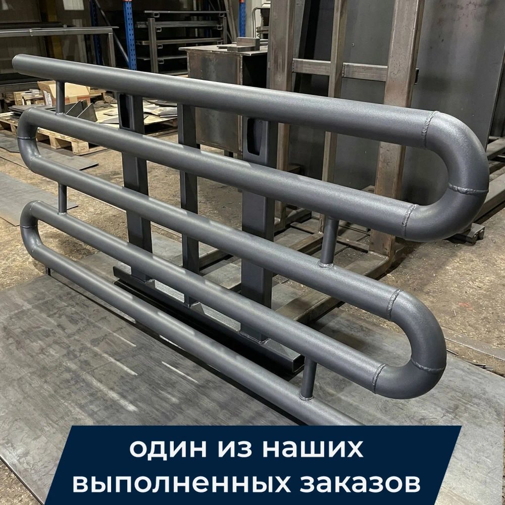 Регистр отопления РЗП-6x57x3,0-1000 шестирядный змеевиковый с плоскими заглушками