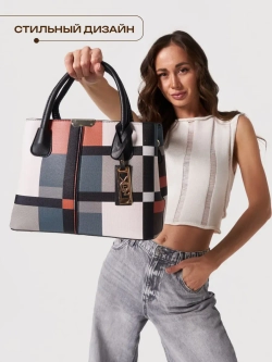 Сумка через плечо кожаная тоут классика средняя