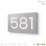 Номер на дверь 581, табличка на дверь для офиса, квартиры, кабинета, аудитории, склада, серая 120х70 мм, Айдентика Технолоджи