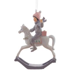 GAEM Украшение новогоднее "Лошадка-качалка", L8,5 W3,5 H12 см