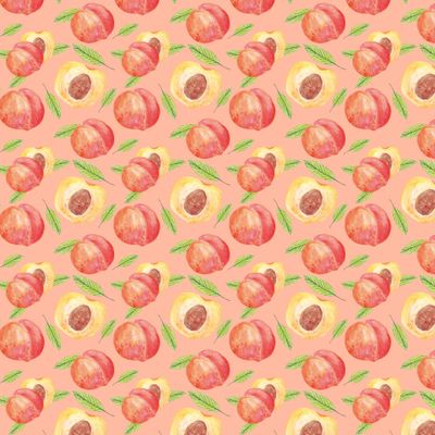 акварельные персики