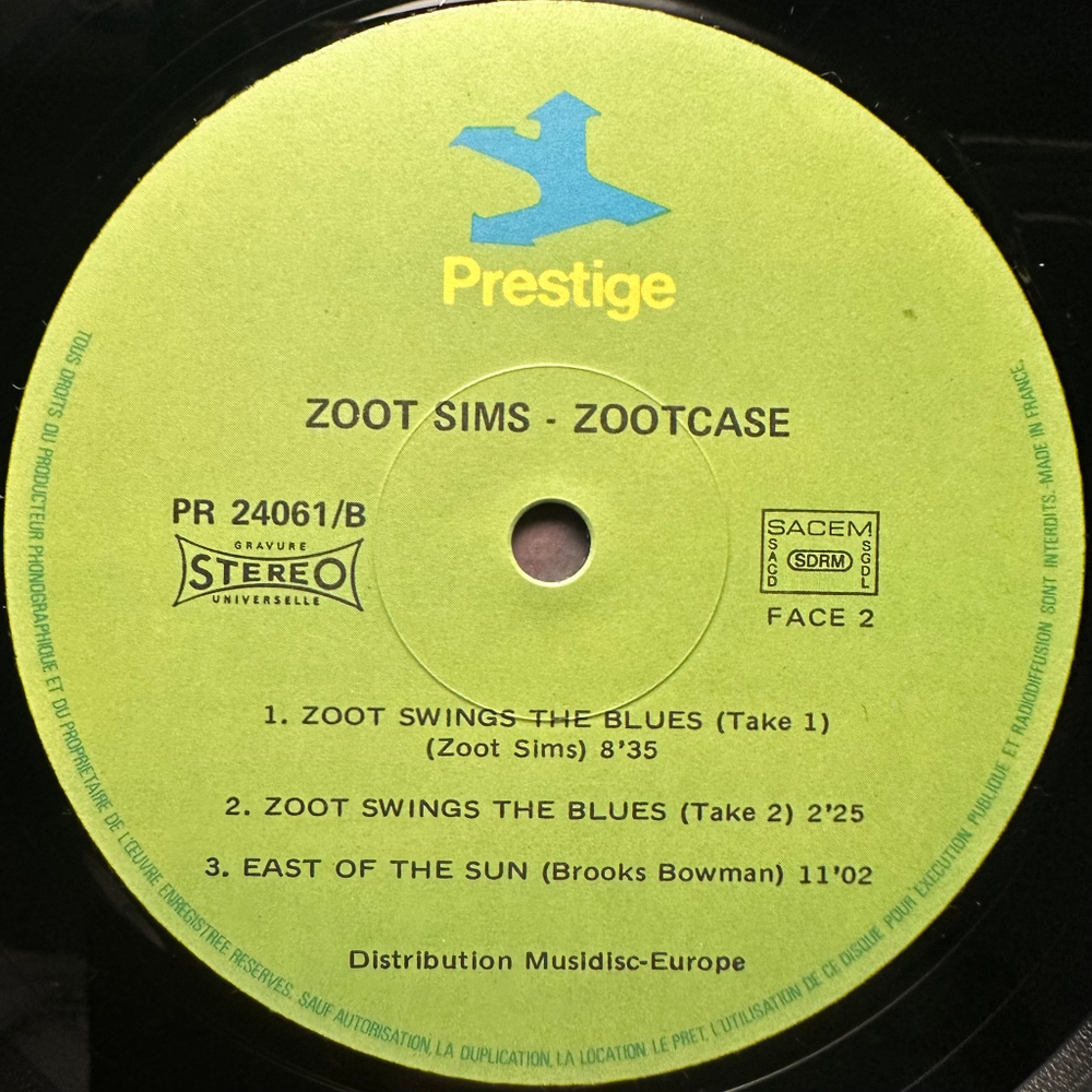 Zoot Sims - Zootcase 2LP (Франция 1976г.)
