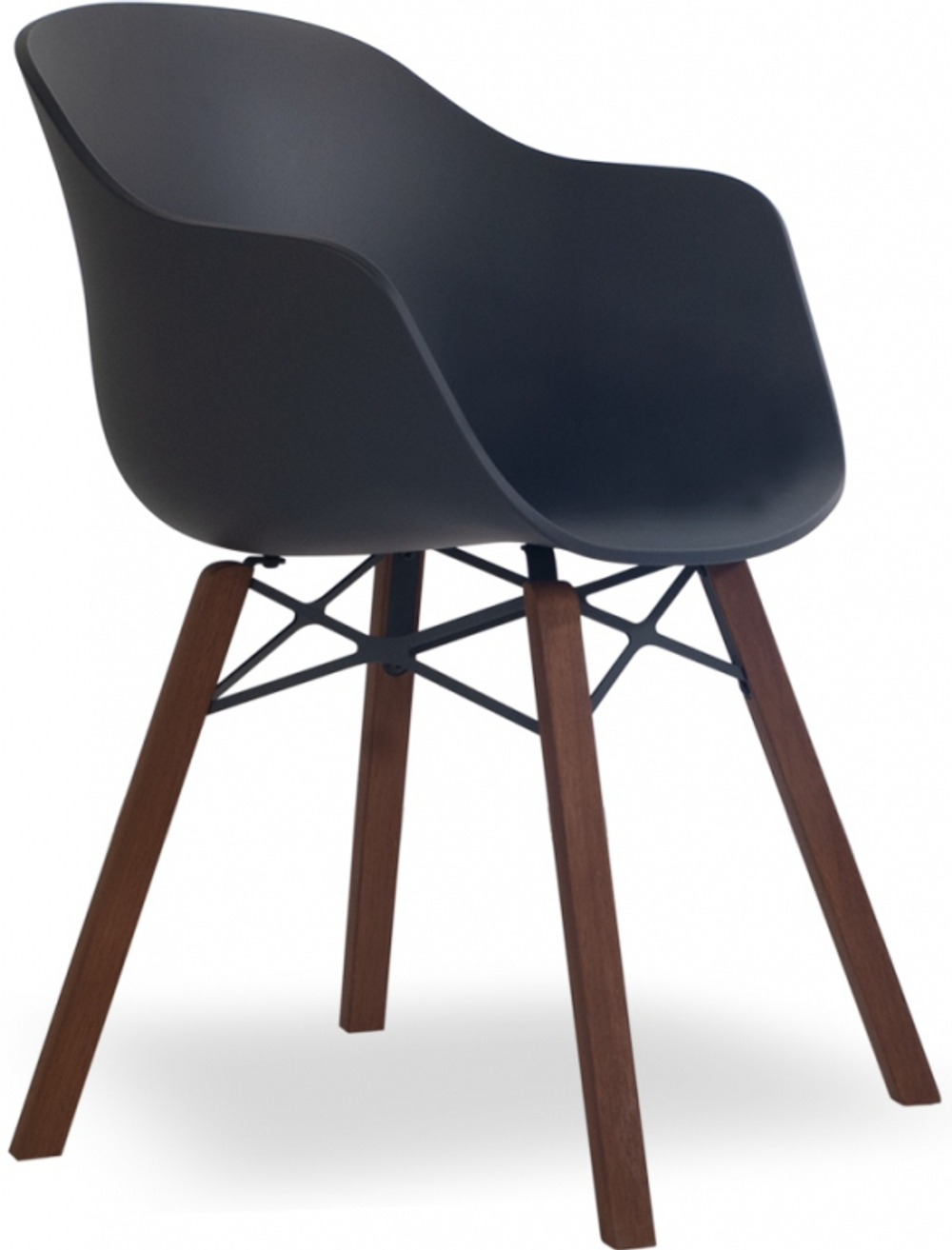 Кресло пластиковое Papatya Globe-K Wox Iroko, натуральный, антрацит