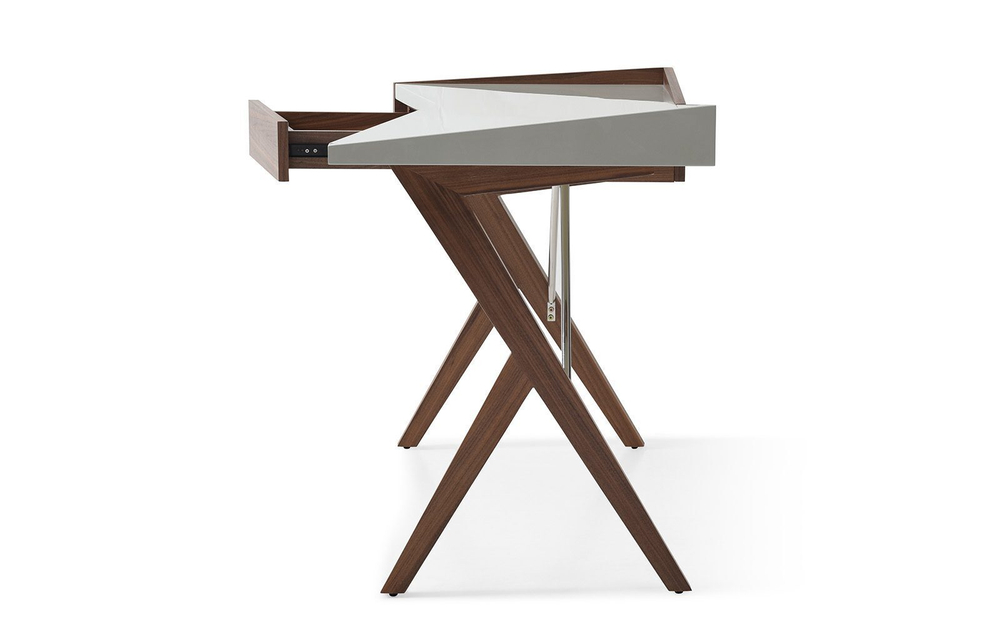 Стол письменный W-1010OT орех/бежевый