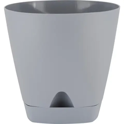 Горшок для цветов пластиковый 2,5л d-17см «Amsterdam» с прикорневым поливом, утренний туман