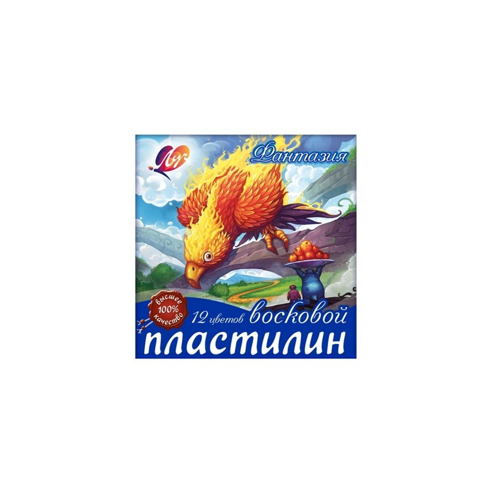Пластилин 12цв. восковой Луч мягкий Фантазия п/уп. 25С 1523-08