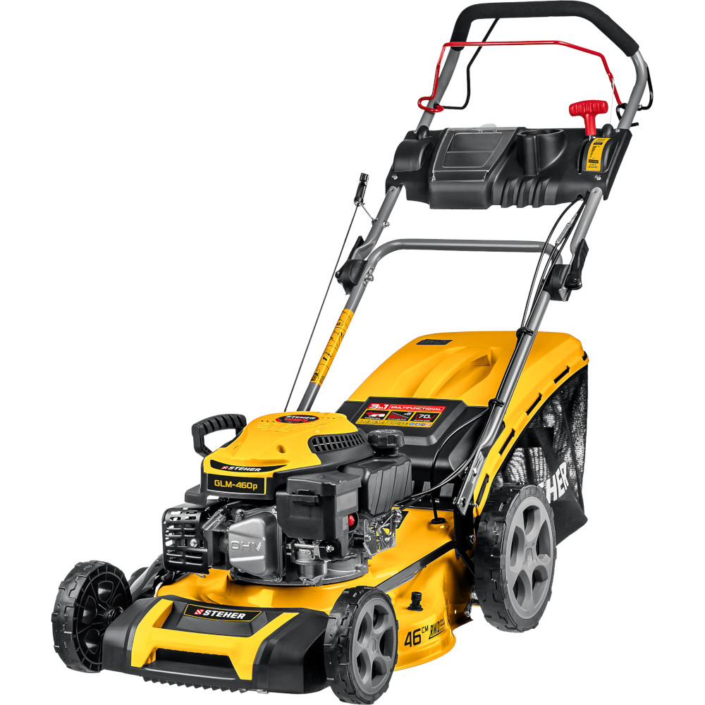 Газонокосилка бензиновая самоходная Steher GLM-460p
