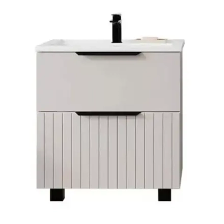 Напольная тумба-умывальник Viant Сицилия 80 капучино VSIC80MDCAP-T2Y с раковиной Moduo 80