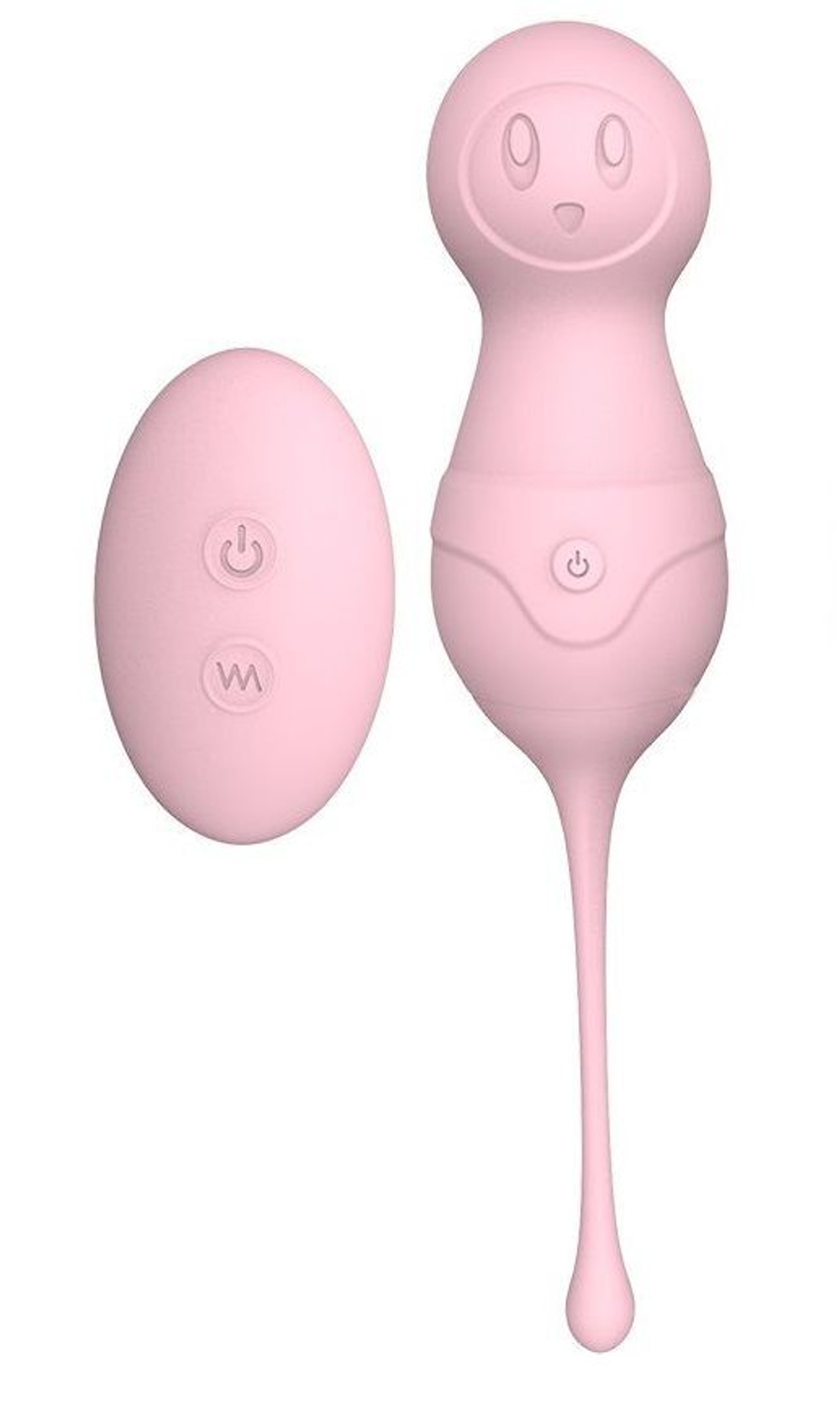 Нежно-розовые вагинальные шарики VAVA с пультом ДУ (Цвет: нежно-розовый)