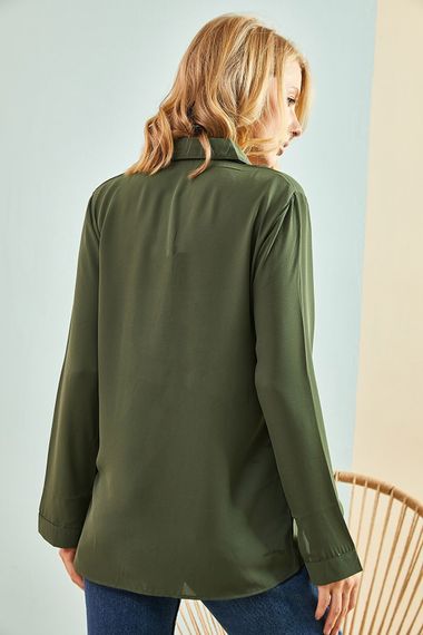 Qadın üçün  uzun qollu xaki bluz 30201019