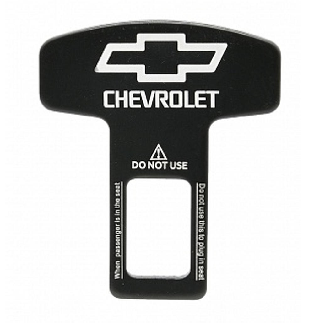 Заглушка ремня Mashinokom LUX - "Шевроле" ZML 0213 металл с лазерной гравировкой