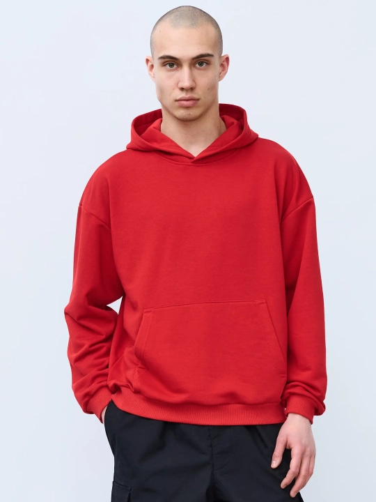 Худи оверсайз без начеса (красный)
