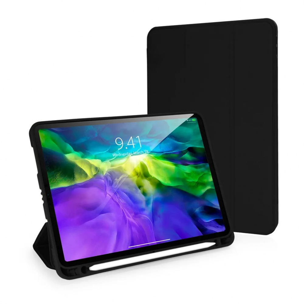 Чехол Gurdini Milano для iPad Pro 13 M4 с отсеком для стилуса (pen slot) (Чёрный)