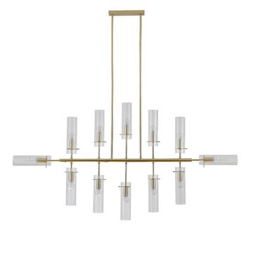 Люстра на штанге 12*E14 V000565 11053/12R Gold золотой Saetta Indigo