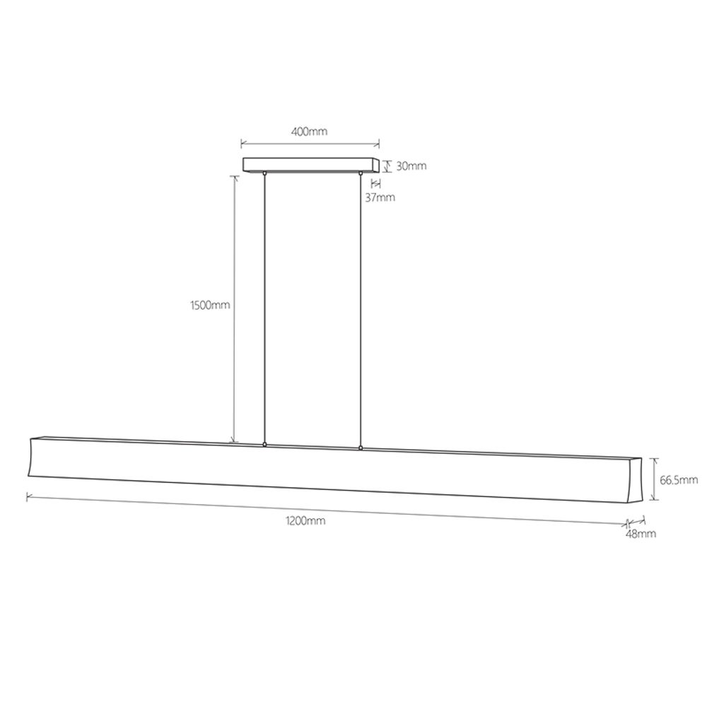 7543 Линейный подвесной светильник HANOK