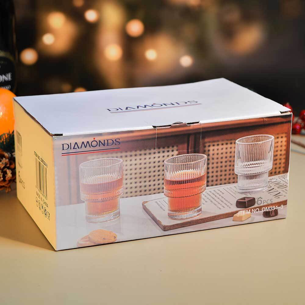 Набор стаканов 6шт 200мл, d7см, h9см (низкие), DM334-3