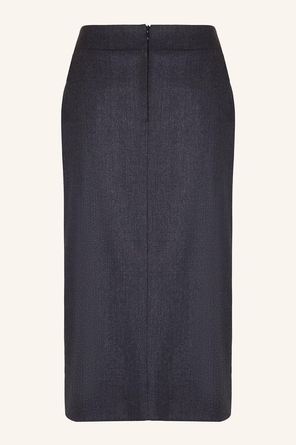 Юбка на молнии графит шерсть (Размер 44)