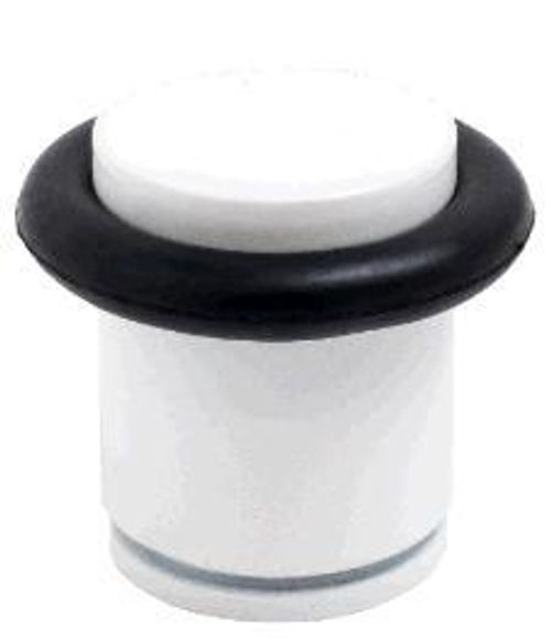 Ограничитель  дверной Стандарт цилиндр  588А-2 WW белый  европакет /13050