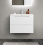 Тумба с раковиной подвесная BelBagno MARINO-CER-MINI-700-2C-SO-BO-P Bianco Opaco, раковина белая BB-8099-3-70