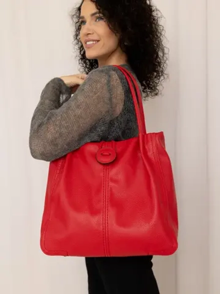 Сумка большая через плечо шоппер мешок