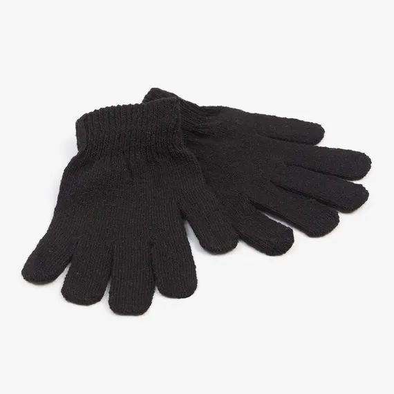 Перчатки женские Collorista однослойные, цв. чёрный, р-р 19 см