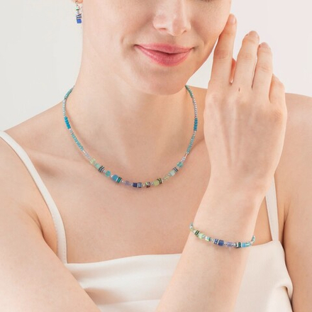 Колье Coeur de Lion Blue-Green 4562/10-0705