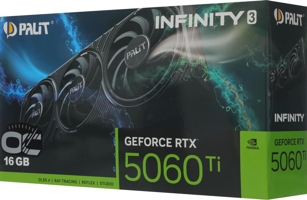 Видеокарта Palit NVIDIA  GeForce RTX 5060TI PA-RTX5060TI INFINITY 3 OC 16ГБ Infinity 3, GDDR7, OC,  Ret [ne7506ts19t1-gb2061s]
