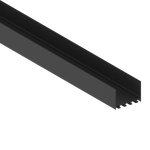 Накладной алюминиевый профиль,  50х35х3000. Цвет: Чёрный матовый,  RAL9005, Серия:DN8ALE