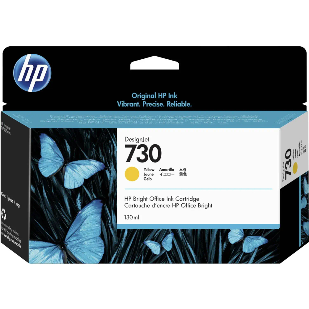 Картридж струйный HP 730 P2V64A жел. (130мл) для T1700