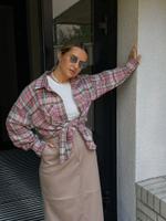 Рубашка в розовую клетку