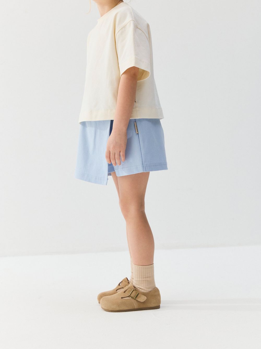 Юбка-шорты из джинскота "Светлый деним"