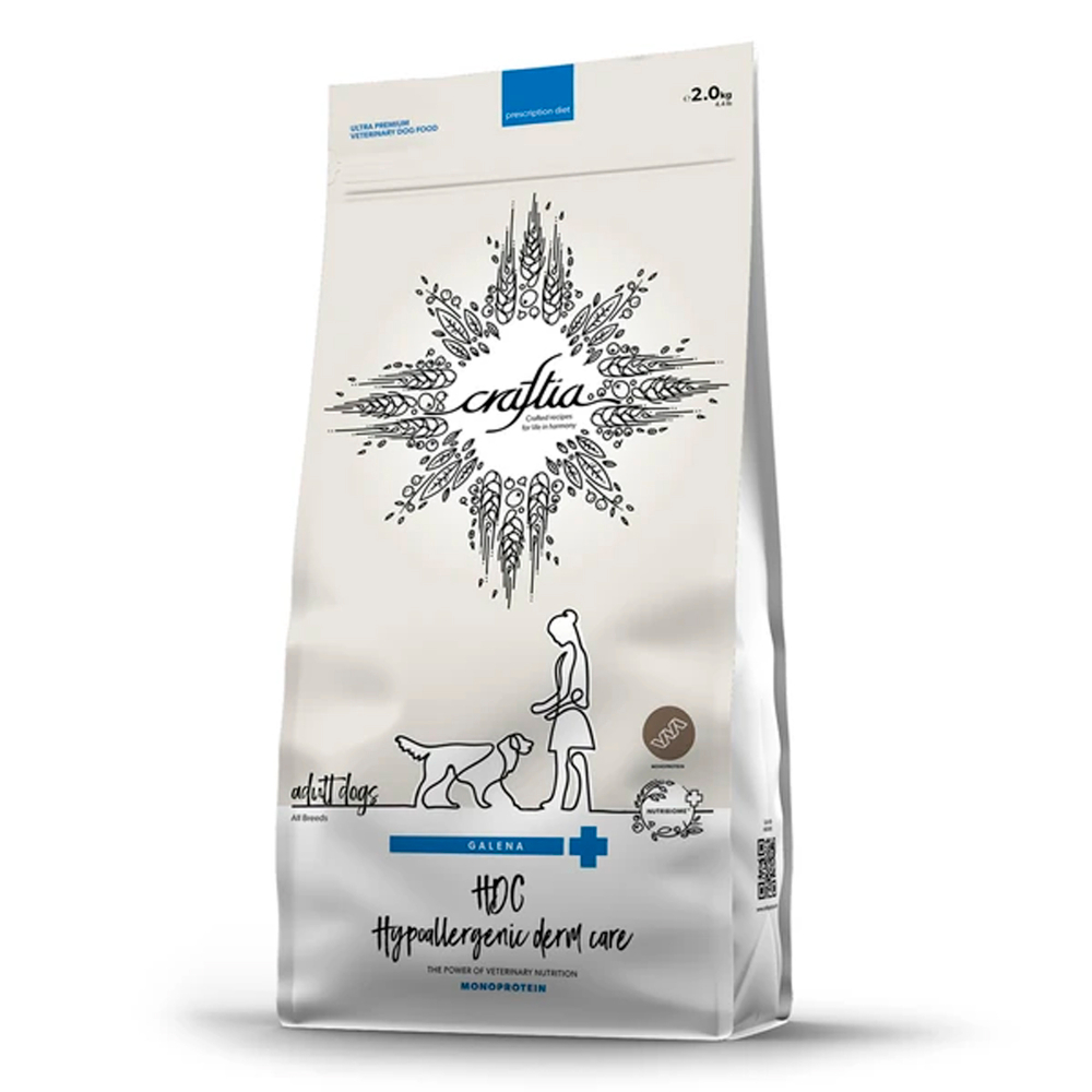Craftia Galena Dog Hypoallergenic Derm Care Гипоаллердженик при пищевой аллергии 2кг.