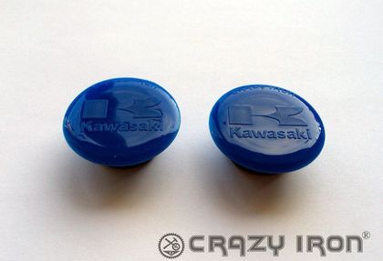 Заглушки (пыльники) для слайдеров Kawasaki Crazy Iron, синяя, 5300