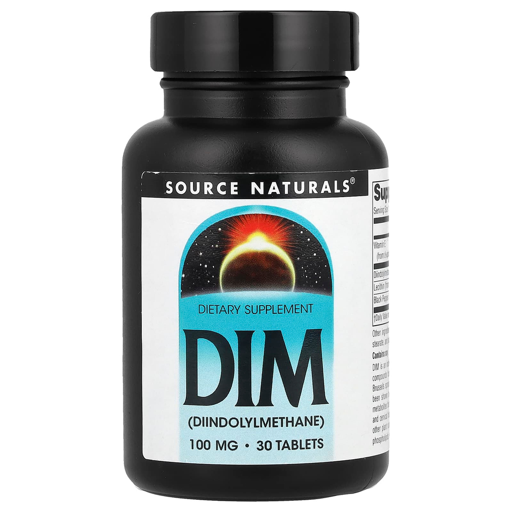Source Naturals, DIM, 100 мг, 30 таблеток