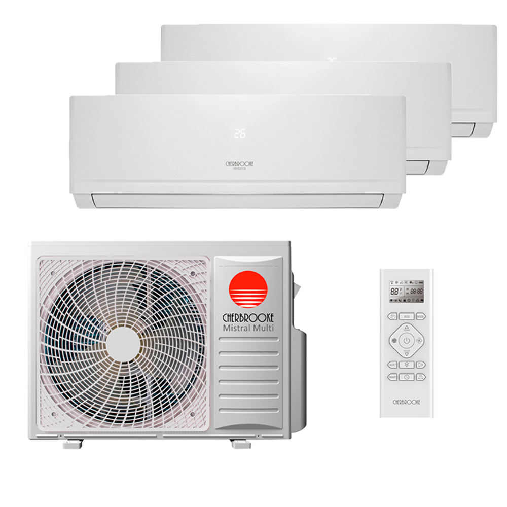 Мультисплит система на 3 комнаты Cherbrooke AMI-09UW4RK x 3 / AOI4-27U4RK