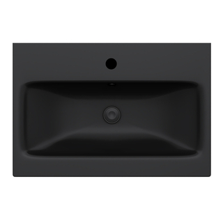 Раковина мебельная, встраиваемая, 60 см AM.PM Gem M90WCC0602BM Черный