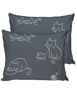 Постельное белье Сказка "Котики" 2-спальный наволочки 50х70 2шт Простынь 210х215 Пододеяльник 175х215 см