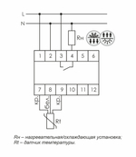 Реле контроля температуры CRT-05 230В AC 16А 1P IP20 (от -100 до +400 град.C; микропроцессорный; многофункц.; ЖКИ индикация; с возможностью подкл. выносного датчика РТ100)