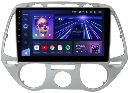 Магнитола для Hyundai i20 2009-2012 (кондиционер) - Teyes CC3L монитор 9" IPS на Android 10, 8-ядер, CarPlay, 4G SIM-слот