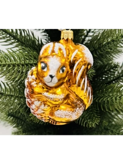 Елочная игрушка Белочка 9 см