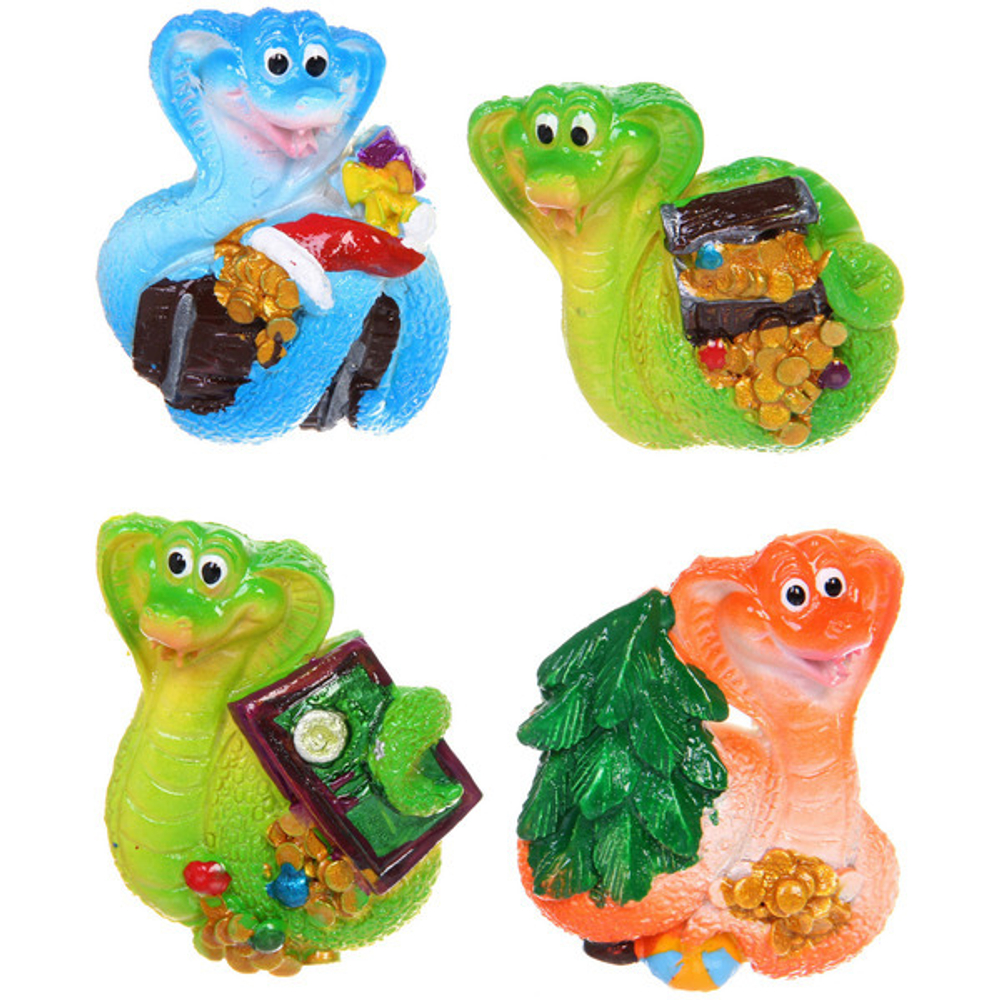 Магнит «Весёлая змейка» 5*6,5 см, микс