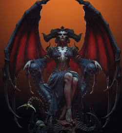 Фигурка, Лилит (Lilith) Королева суккубов, Diablo IV, высота композиции 20 см