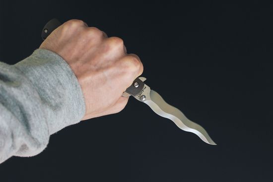 Складной нож Cold Steel 26SK4 Ti-Lite 4 Kris Plane c клинком из стали AUS-10A, рукоять Zytel