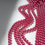 Хрустальный жемчуг, оттенок "Metalic Pink", шар 8мм, улучшенное покрытие