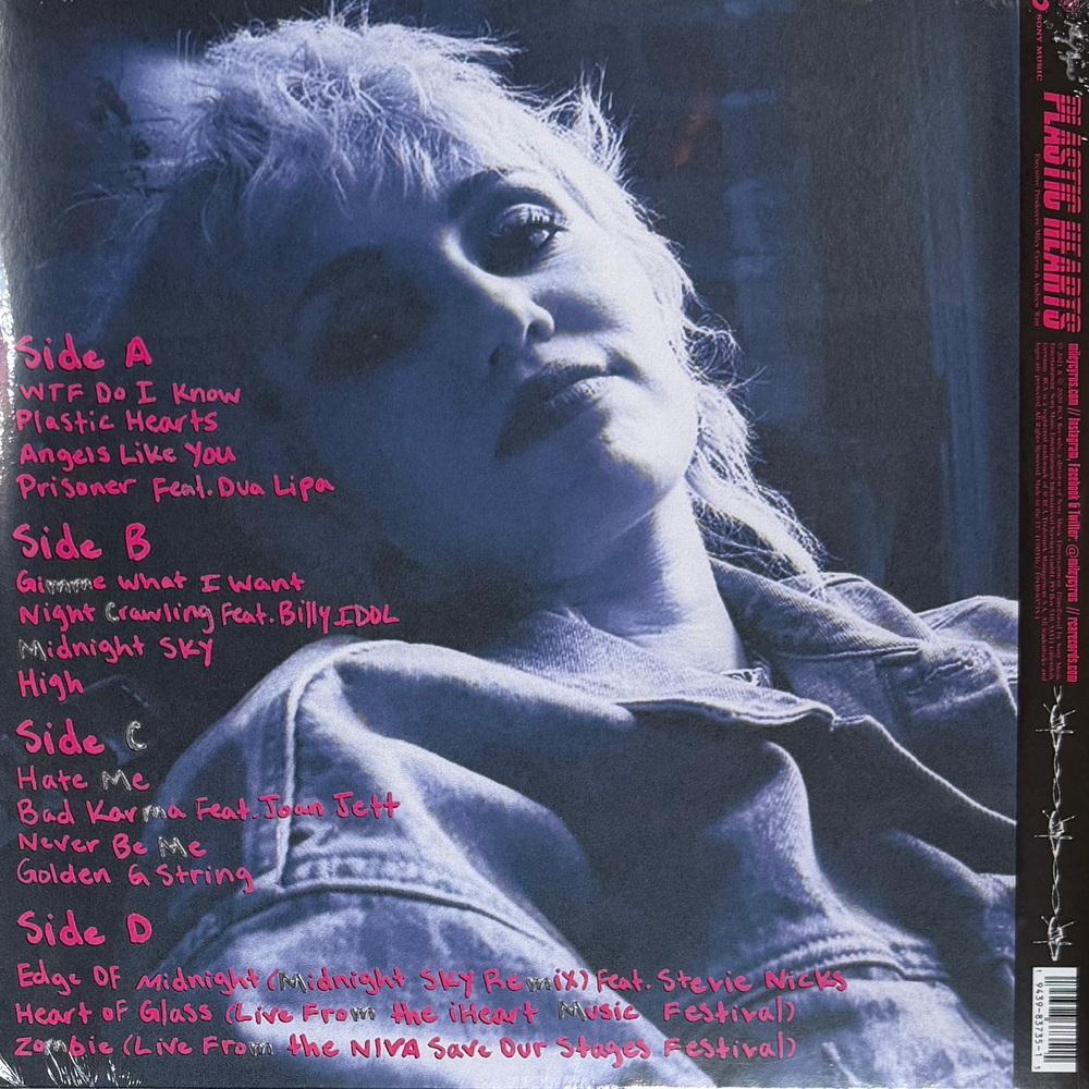 Miley Cyrus ‎– Plastic Hearts 2LP (Европа 2021г.)