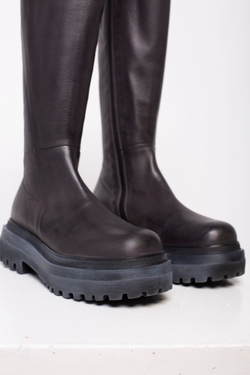 ВЫСОКИЕ САПОГИ ИЗ ГЛАДКОЙ КОЖИ