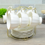 Чайный набор 12 предметов 240мл на подставке, 202336