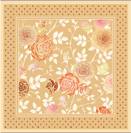 Платок двойной печати 64x64 см AV-AM50402