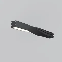 Радиусный профиль 35x35 Скрученный правый черный Led Strip alm-3535r-b-tr-90°-0.4m