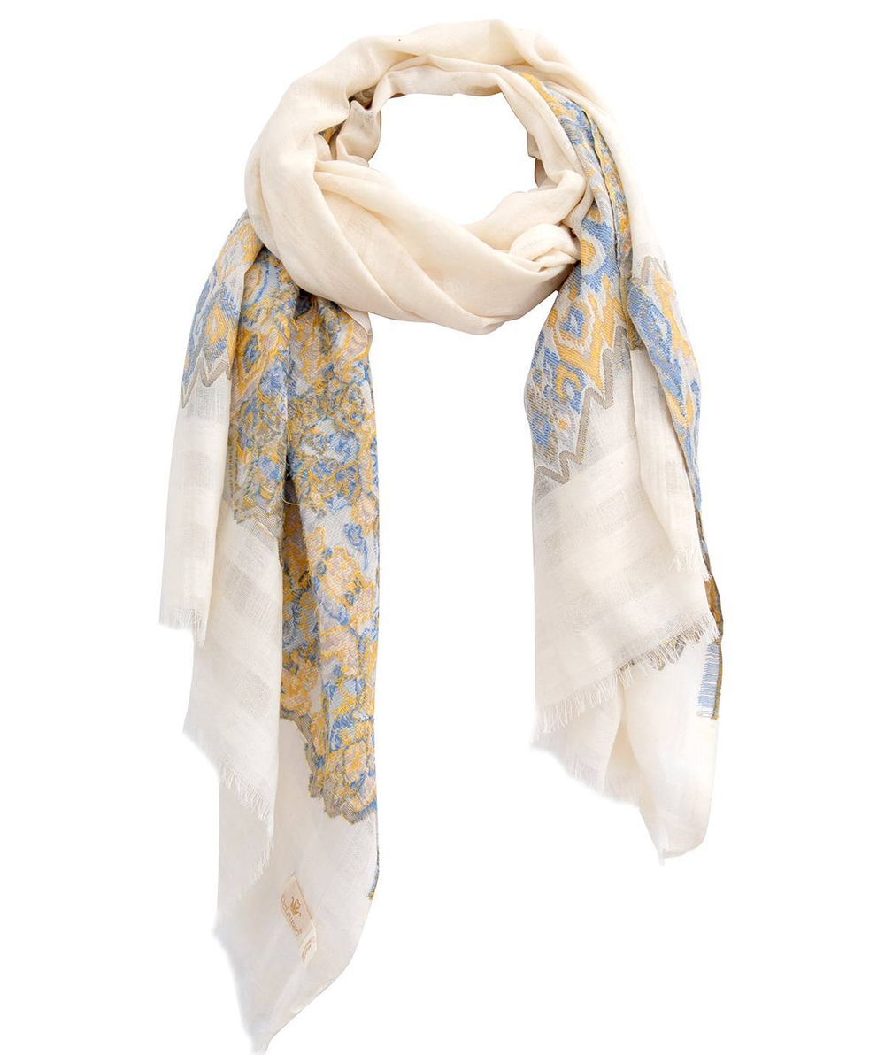 Шаль 70х200 Petrusse Orissa белая Франция